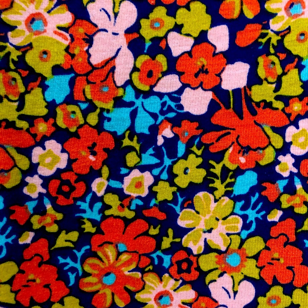 Fall Floral LulaRoe dress Nicole 3XL blue green pink